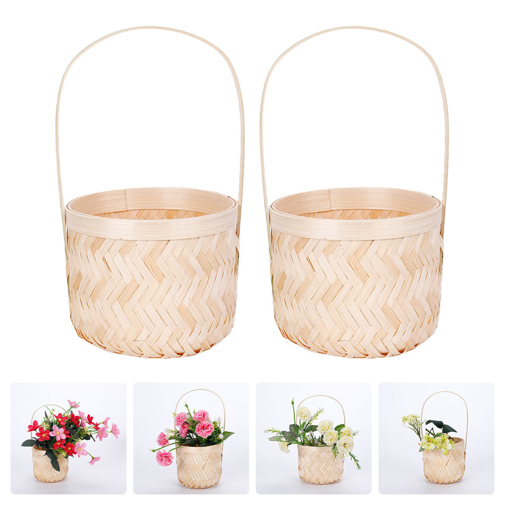 Sustainable Living Gifts - 2 Stück Nachhaltige Dekorative Blumenkörbe aus