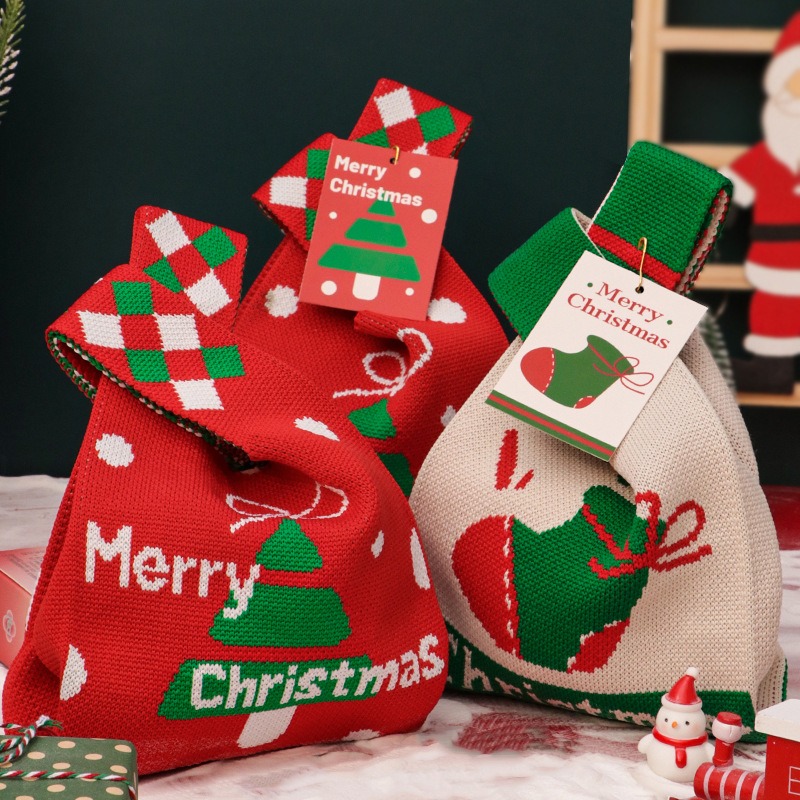 Linen Bag Bulk - Kleine Weihnachtsgeschenktüte Eve Pack Apfel-Leinen-Verpackungstasche Zubehör
