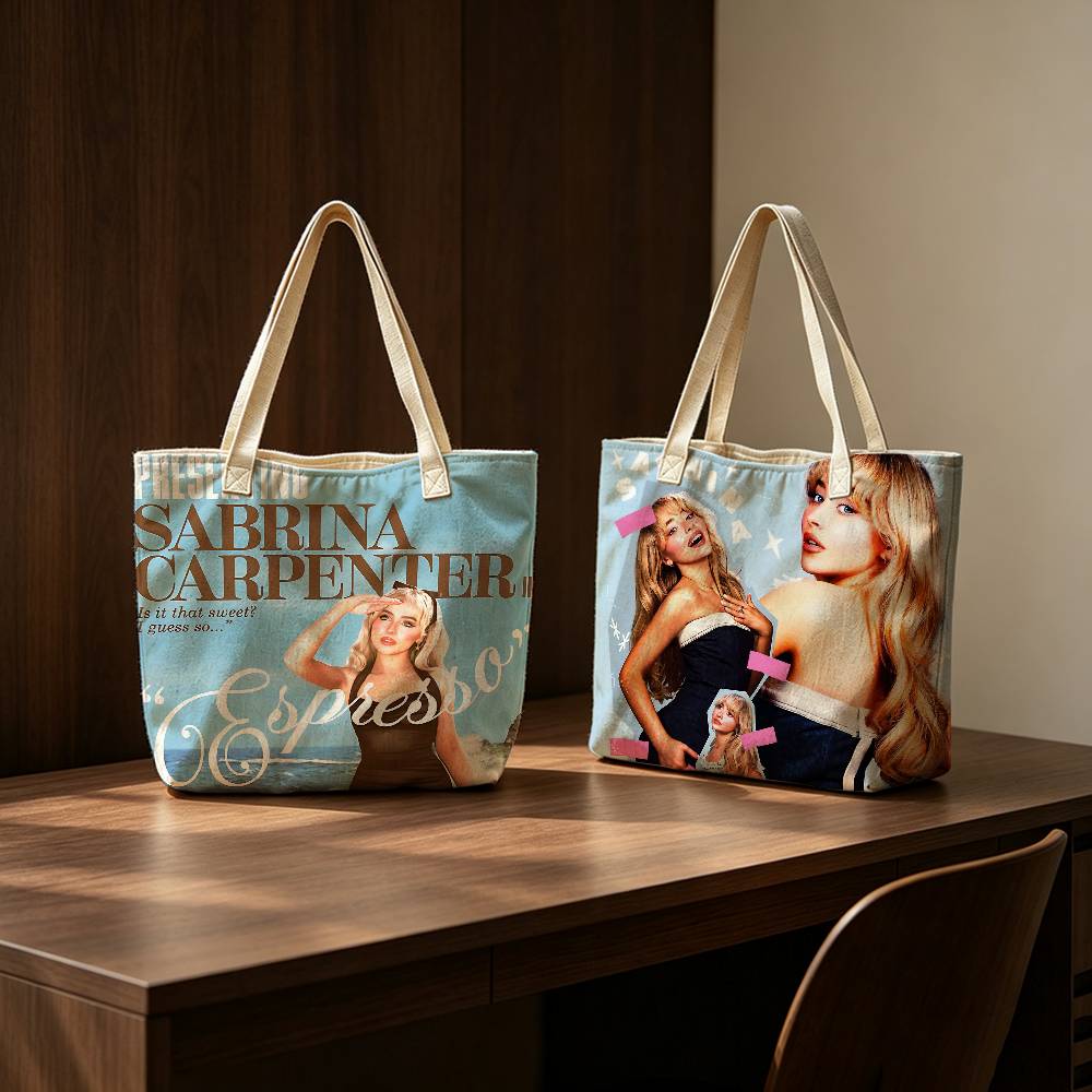 Linen Bag Bulk - S-Sabrina C-Carpenter Singer Tragetasche, Schultertasche mit