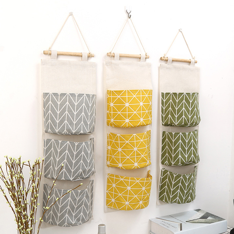 1PC Drei Taschen Hängen Wand L – Linen Bag Bulk Bewertung und Preis