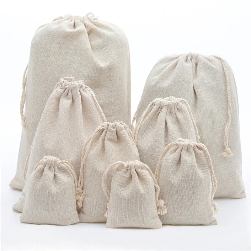 10 teile/los Jute Baumwolle Le – Linen Bag Bulk Bewertung und Preis